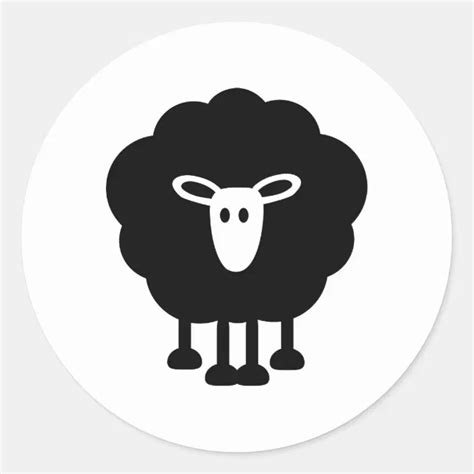 Funny Sheep Classic Round Sticker Zazzle