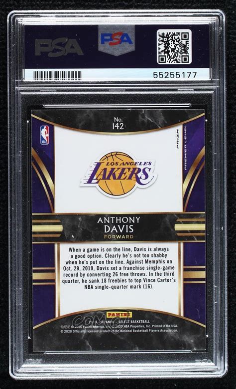 Panini Select Premier Level Silver Prizm Anthony Davis