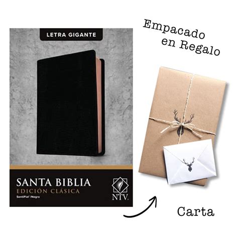 Biblia Ntv Letra Gigante Edicion Clasica Sentipiel Negro Libreria