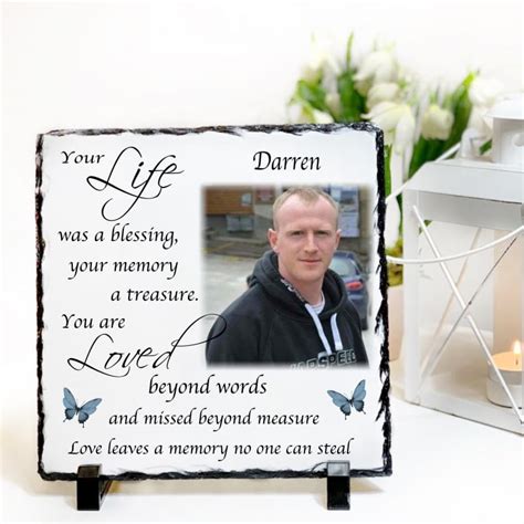 Personalised Photo Remembrance Slate