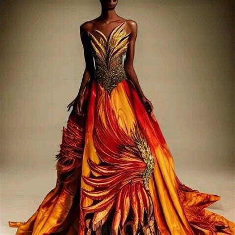 Couture 央ヽヵ Phoenix Inspireddresses Fantasy gowns Elven dress