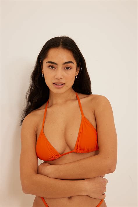 Triangle Bikini Top Orange Na