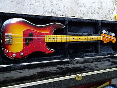 Fender Mjt Nitro Relic Aged Precision Bass P Sunburst Reverb Ireland