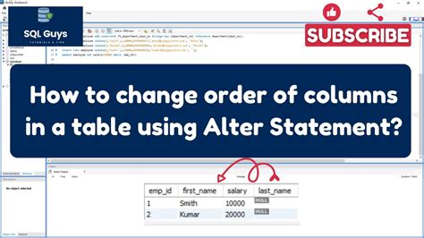 How To Change Column Name Of Table In Sql