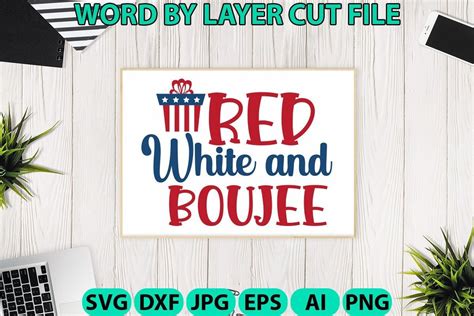 Red White And Boujee Svg Graphic By Svg Bundle House Creative Fabrica