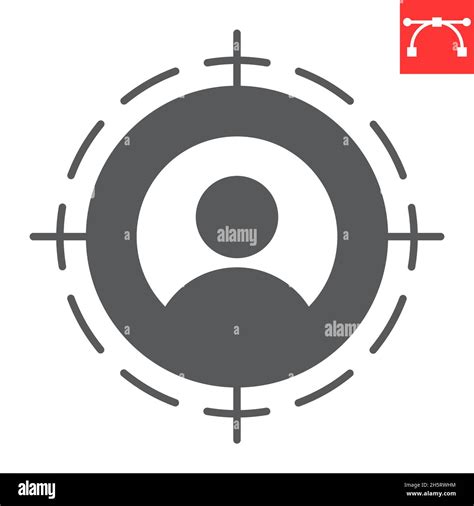 Target Audience Glyph Icon Marketing And Aim Targeting Vector Icon