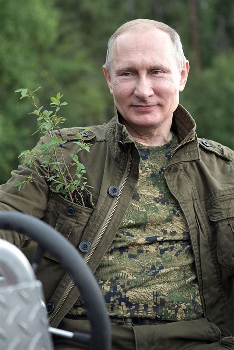 Vladimir Putin Shares His Shirtless Camo Wearing Vacation Pictures