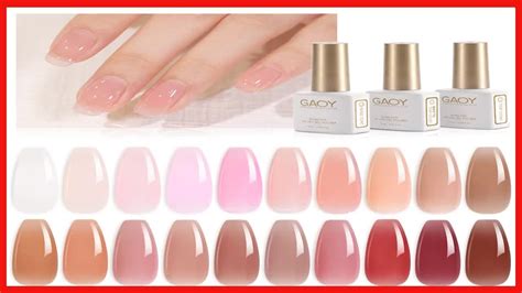 Great Product GAOY Pcs Jelly Gel Nail Polish Kit Nude Clear Pink Colors Gel Polish Set