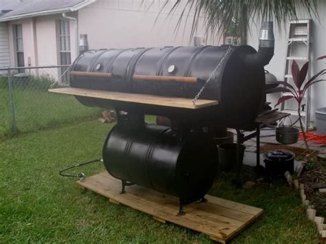 Summer Project Homemade Smoker Drum Smoker 55 Gallon Drum Smoker