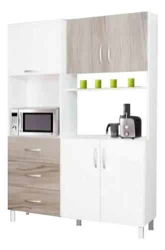 Mueble De Cocina Máximo 5 Puertas 3 Cajones Blanco Gris