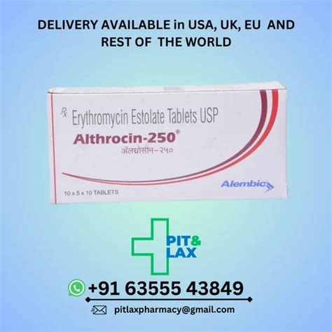 Althrocin 250 Mg Tablet At Rs 54 Antibiotics In Surat Id 2853465761155