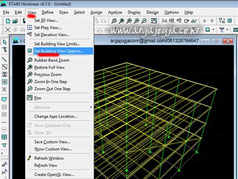 Cara Menampilkan Penampang Asli Pada Etabs Argajogjas Blog