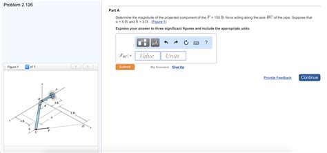 Solved Determine The Magnitude Of The Projected Component Of Chegg