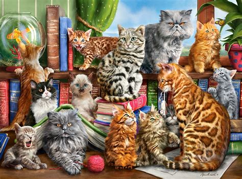 Puzzle House Of Cats Castorland Pi Ces Puzzles Chats