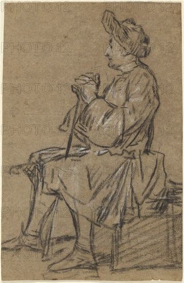 Study Of A Seated Man Recto Study Of A Male Nude Verso Photo12