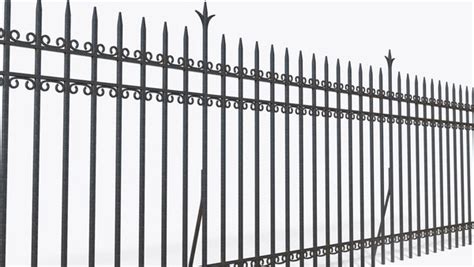 modelo 3d Wrought Iron Fencing - TurboSquid 2046732