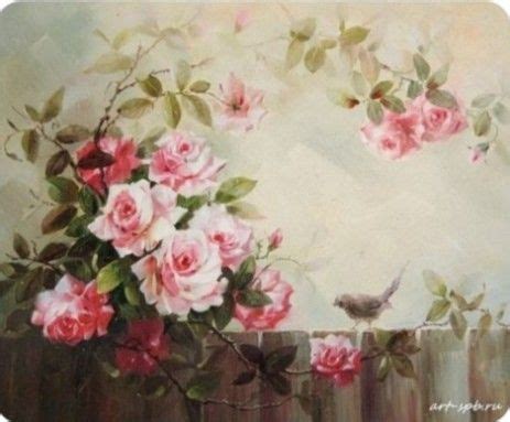 Pin On Dekupaj Desenleri Flower Art Painting Rose Painting Art