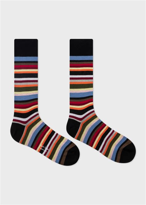 Men's Multicoloured Polka Dot and Stripe Socks Three Pack