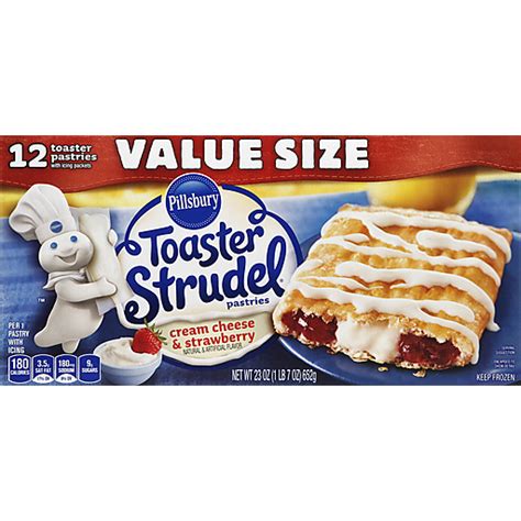 Pillsbury Toaster Strudel® Cream Cheese And Strawberry Toaster Pastries 12 Ct Box Pastries