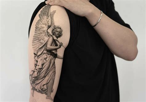 11 Angel Statue Tattoo Ideas That Will Blow Your Mind