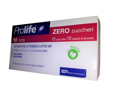 Prolife 10 Forte Zero Zuccheri Fermenti Lattici Vivi 10 Flaconcini