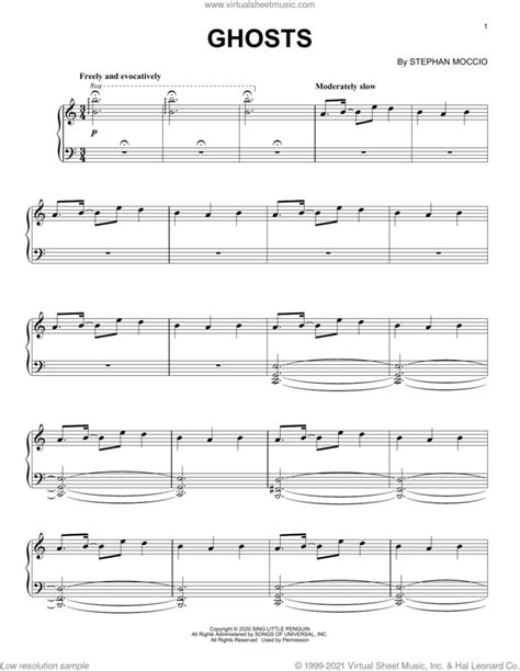 Stephan Moccio Ghosts Sheet Music For Piano Solo Pdf