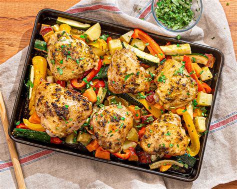 Lemon Butter Sheet Pan Chicken With Roasted Vegetables Recipe Sidechef