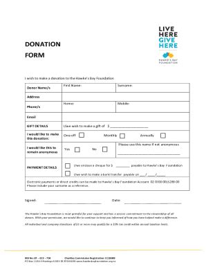 Fillable Online Basic Donation Form Docx Fax Email Print Pdffiller