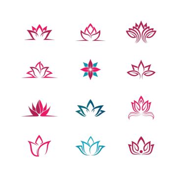 Lotus Symbol Vector Icon Illustration Plant Natural Concept Vector