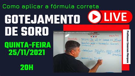 Fórmulas para o cálculo de GOTEJAMENTO DE SORO YouTube