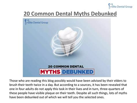 20 Common Dental Myths Debunked Ppt