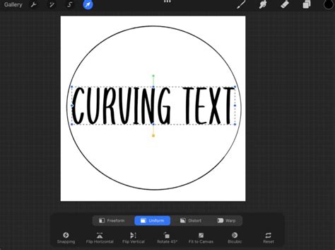 How To Curve Text In Procreate Teckers