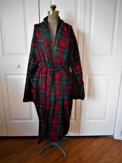 Vintage LL BEAN Extra Large Cozy Cotton Flannel Robe - Etsy | Flannel ...