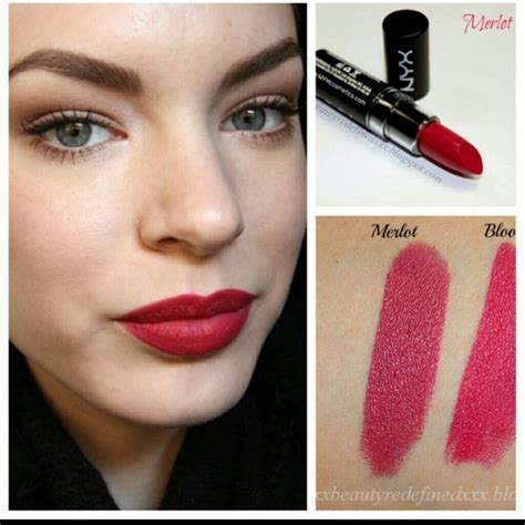 Nyx Matte Lipstick Merlot A Plum Red To Me More Like Raspberry Lipstick Nyx Matte Lipstick