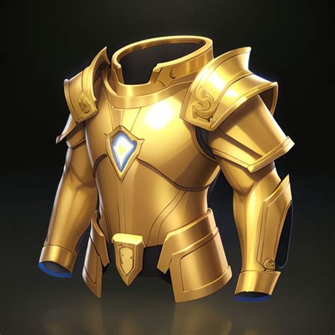 Premium AI Image | Golden armor model for game ideas