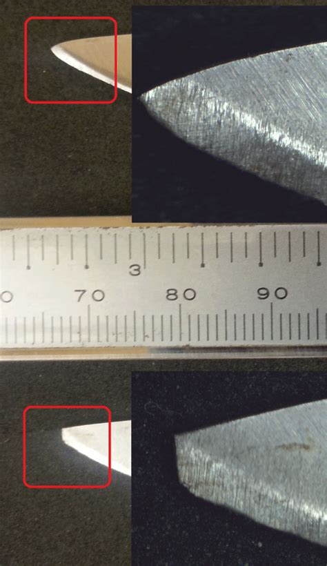 weapons top sharp tip blade bottom blunt tip blade upper scale