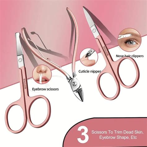 Rose Gold Manicure Set 1 Nail Clipper Set Fingernail Toenail Temu