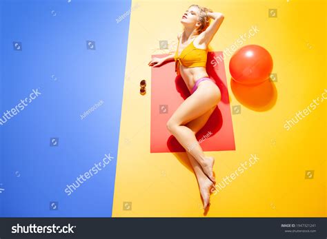 Slim Woman Bikini Lying On Floor Stock Photo 1947321241 Shutterstock