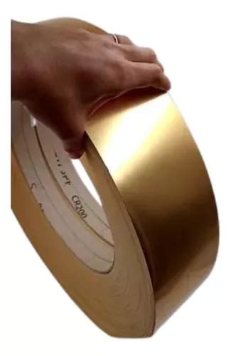 Fita De Borda Pvc Dourado Escovado Abs 100mm X 10 Metros Parcelamento