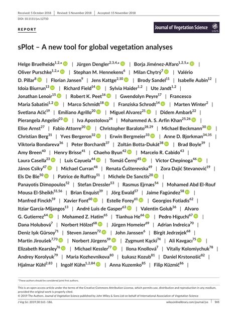 Pdf Splot A New Tool For Global Vegetation Analyses