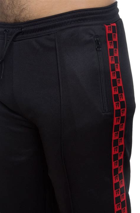 10 Deep The Checkered Flag Track Pants In Black 183td1201 Blk Karmaloop