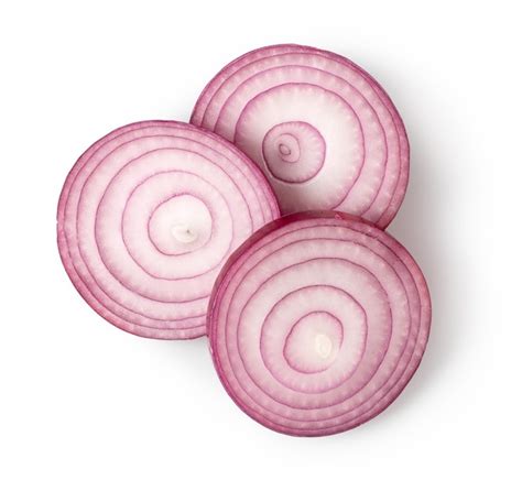 Premium Photo Sliced Red Onion Isolated On White Background