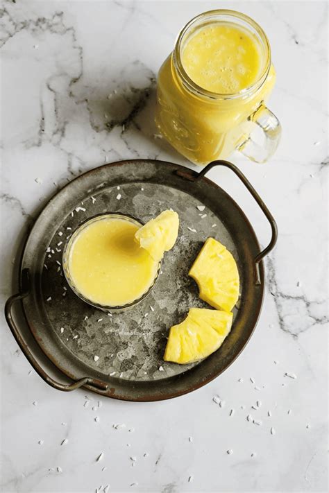 Pineapple Coconut Smoothie With Banana Cakeworkorange