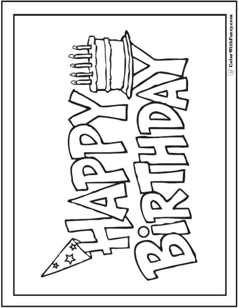 Happy Birthday Letters Coloring Pages Coloring Pages