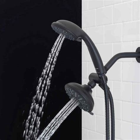 Glacier Bay Spray In Dual Wall Mount Handheld Shower Head Matte