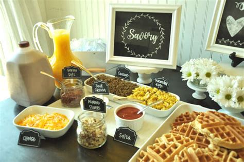 Waffle Bar Baby Shower With Free Chalk Art Printable