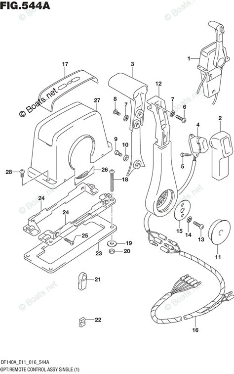 Suzuki Outboard 2016 OEM Parts Diagram For OPT REMOTE CONTROL ASSY