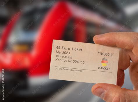 Deutschlandticket Euro Ticket Pnv Im Abo Stock Photo Adobe Stock