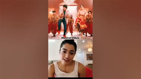 Rashmika Mandana Reacts 😘 Shorts Youtube