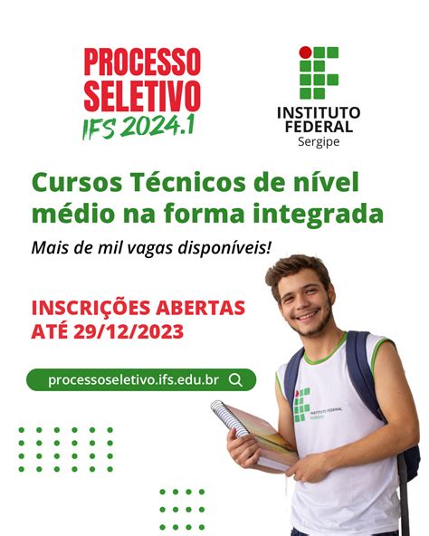 Inscrições Para Cursos Técnicos Integrados Ao Nível Médio Do Ifs